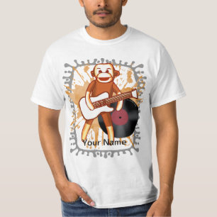 t-shirt personalizada Sock Monkey Rock and Roll
