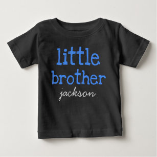 T-shirt Personalizado Adicionar um Nome Texto Azul Irmão P