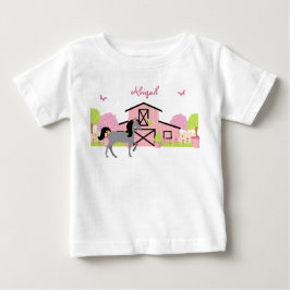 T-Shirt Personalizado Bonito Barn & Jarden Horse