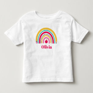 T-shirt Personalizado Chuva de Cores Nome volta às
