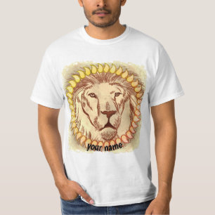 T-Shirt personalizado com face de leão