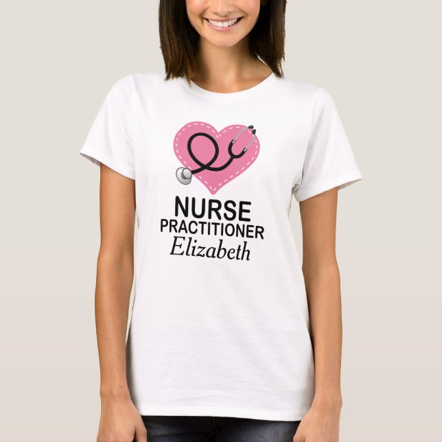 T-shirt personalizado coração do médico da (Frente)