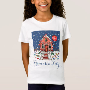 T-Shirt Personalizado Da Casa De Pão De Natal