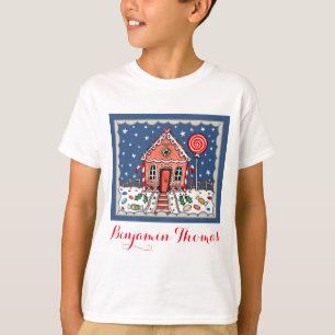 T-Shirt Personalizado Da Casa De Pão De Natal