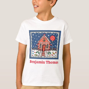 T-Shirt Personalizado Da Casa De Pão De Natal
