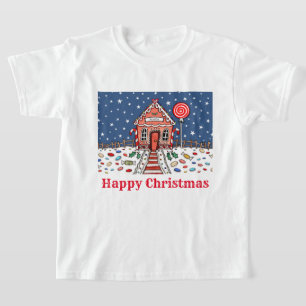 T-Shirt Personalizado Da Casa De Pão De Natal