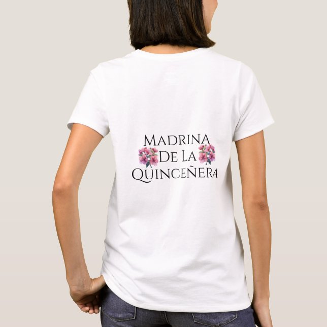 T-Shirt Personalizado da Celebração Quinceañera (Verso)