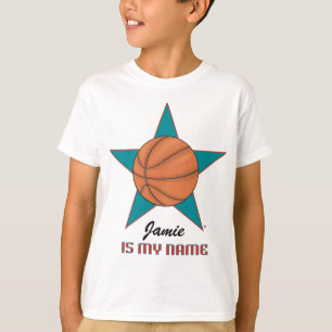 T-shirt personalizado da estrela de basquetebol
