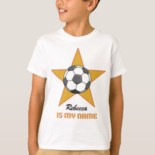 T-shirt personalizado da estrela de futebol