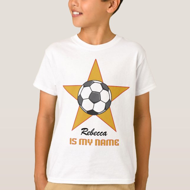 T-shirt personalizado da estrela de futebol (Frente)