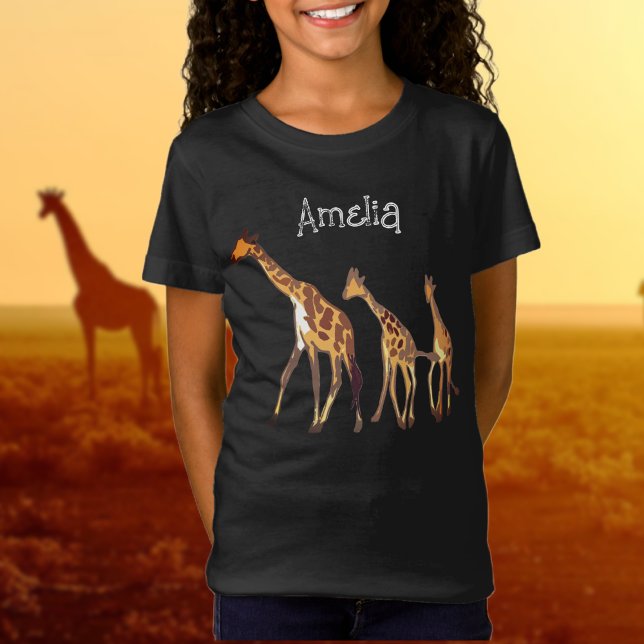 T-Shirt Personalizado Da Família Giraffe (Criador carregado)