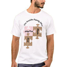 T-Shirt Personalizado Da Família - Três Peças De Q