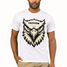 T-Shirt Personalizado Da Liberdade Da Cabeça De Ág