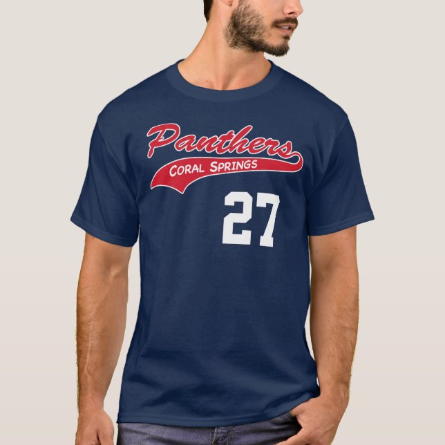 T-shirt personalizado da pantera do marinho (Frente)
