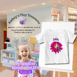 T-Shirt Personalizado De Bebê De Hummingbird