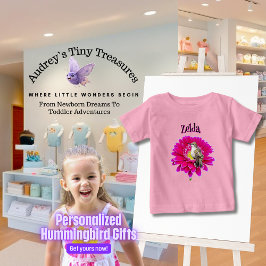 T-Shirt Personalizado De Bebê De Hummingbird