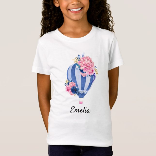 T-Shirt Personalizado de Criança de Balão de Ar Qu (Frente)