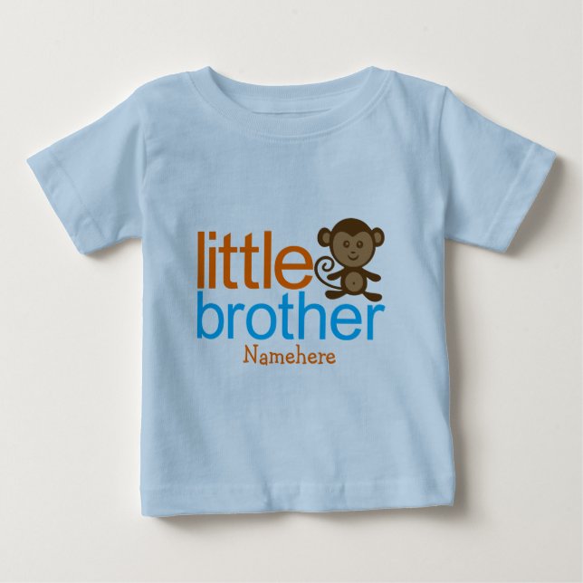 T-Shirt Personalizado De Criança De Macaco Irmão (Frente)