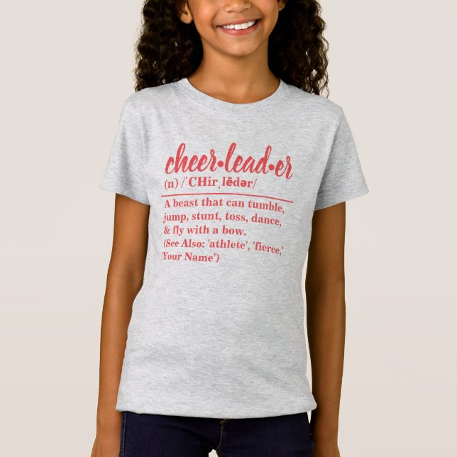 T-Shirt Personalizado de Definição de Cheerleader (Frente)