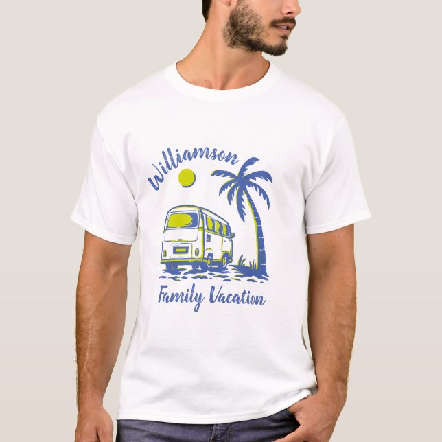 T-Shirt personalizado de férias da família (Frente)