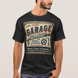 T-Shirt Personalizado De Garagem De Vintagem