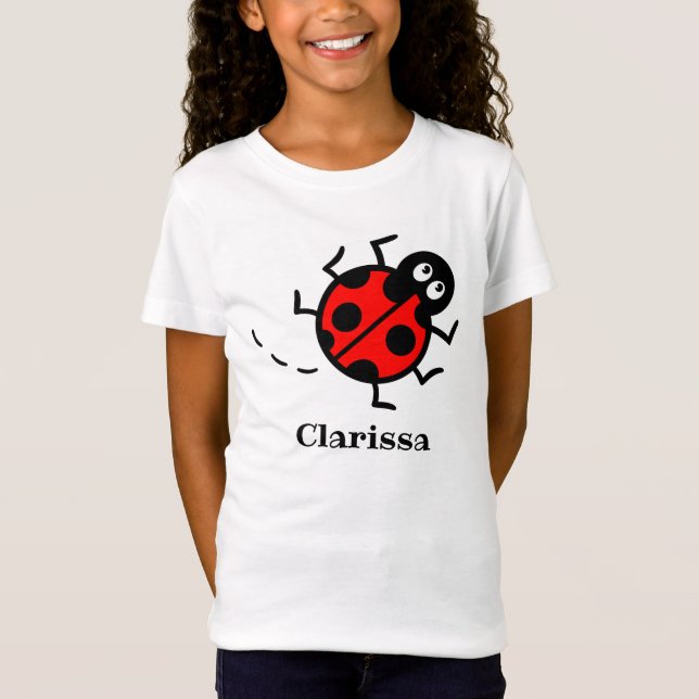 T-Shirt Personalizado De Padrão De Ladybird (Frente)