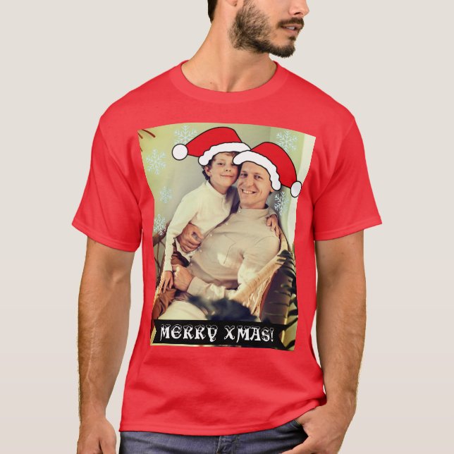T-Shirt Personalizado de Papais noeis de Natal (Frente)