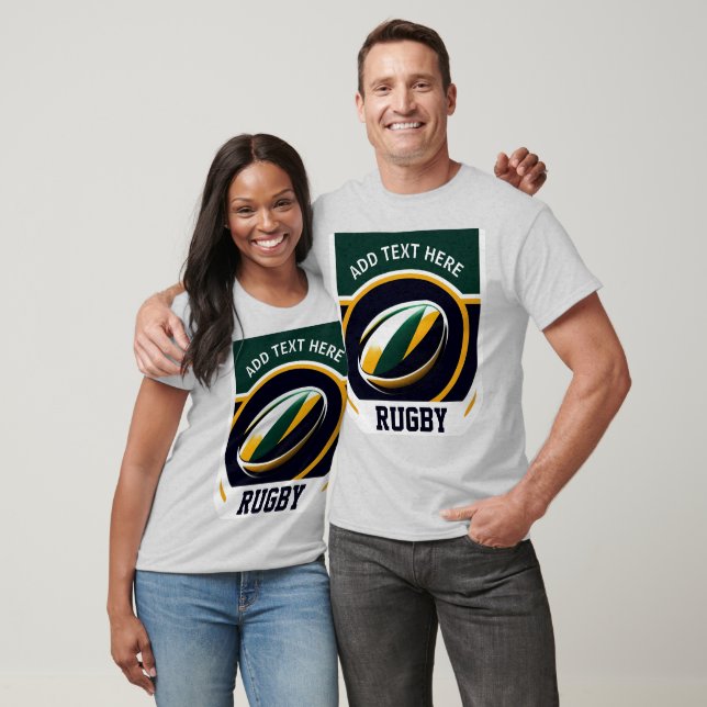T-Shirt Personalizado De Rugby (Unissex)