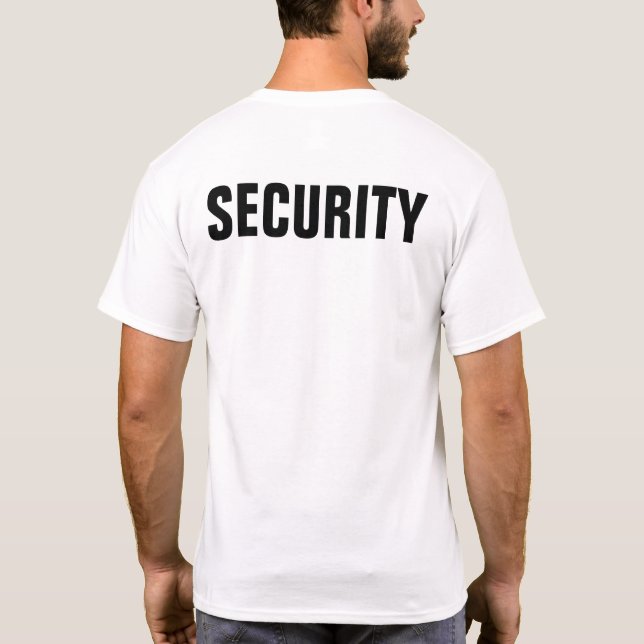 T-Shirt Personalizado de Segurança Personalizado (Verso)