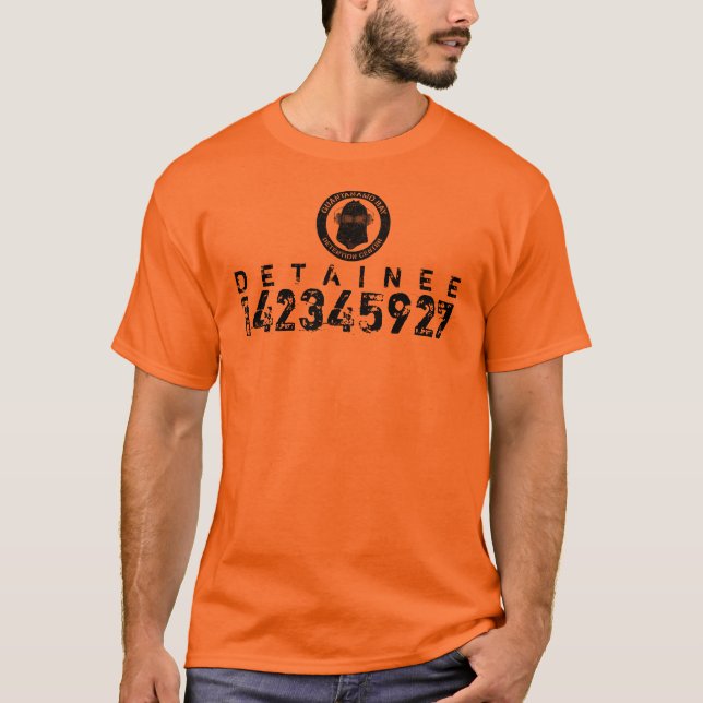 T-shirt personalizado detido de GITMO (Frente)