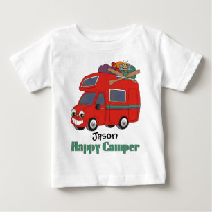 T-shirt personalizado do campista feliz