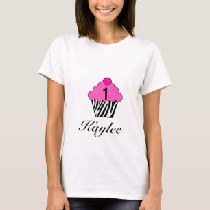 T-shirt personalizado do cupcake do aniversário
