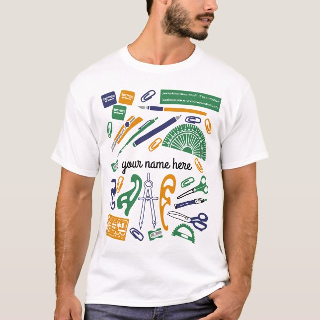 T-shirt personalizado do professor de matemática (Frente)