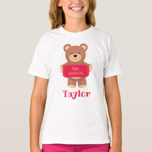 T-Shirt Personalizado Do Urso Do dia de os namorad