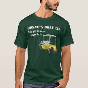 T-shirt personalizado do verde do jogador de golfe