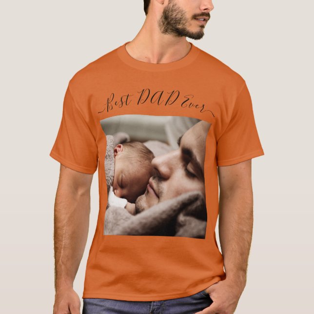 T-Shirt Personalizado e Texto - Melhor PAI Nunca (Frente)