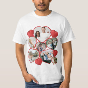T-Shirt personalizado em forma de coração fotográf
