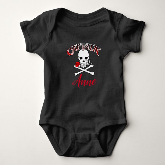 T-Shirt Personalizado Jolly Roger (Rosa) (Frente)
