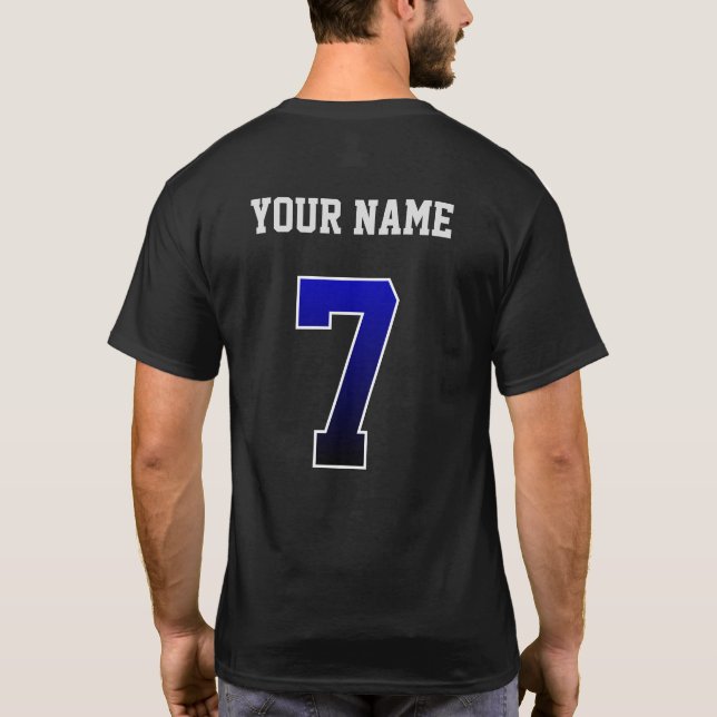 T-Shirt Personalizado Número 7 Azul (Verso)