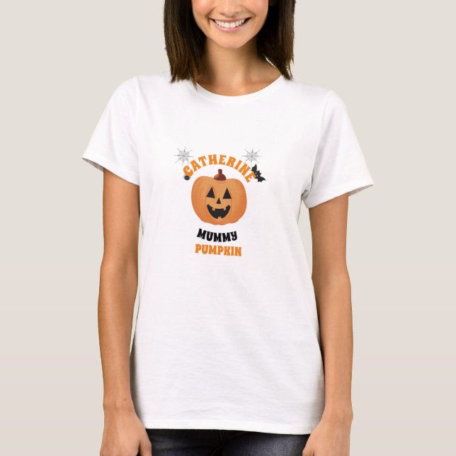 T-Shirt Personalizado para Mamães e Mim Halloween (Frente)