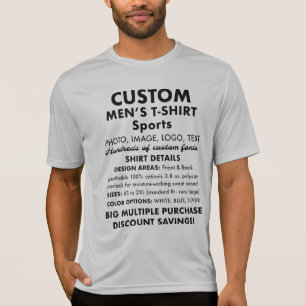T-Shirt Personalizado Personalizado/Esportivo