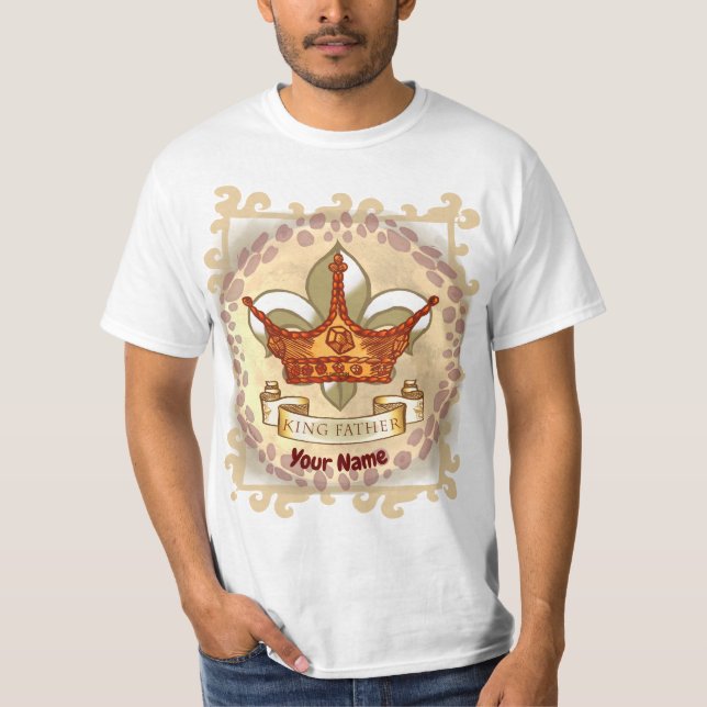 T-Shirt Personalizado Rei Padre Crown (Frente)