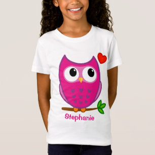 T-shirt personalizados das meninas da coruja amor