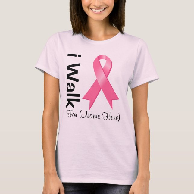 T-shirt Personalizar Eu Caminho Por Consciência Do Cancer  (Frente)