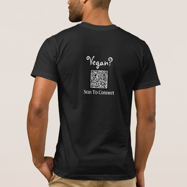 T-shirt personalizável. Adicione seu próprio códig (Verso)