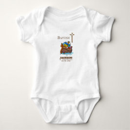 T-shirt Personalizável, Arca de Noé do Batismo de Menino