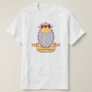 T-shirt personalizável da Coroa da Alteza Real