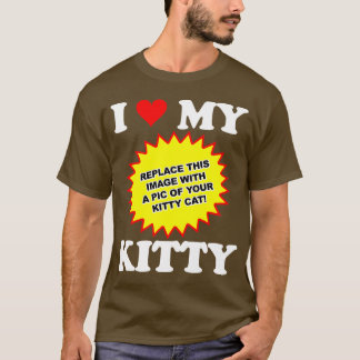 T-shirt PERSONALIZÁVEL Eu Amo Meu Gatinho