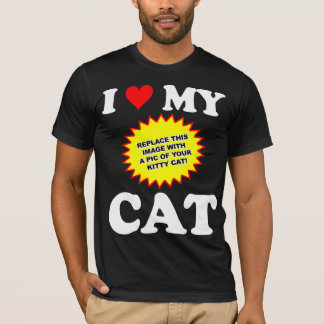T-shirt PERSONALIZÁVEL Eu Amo Meu Gato