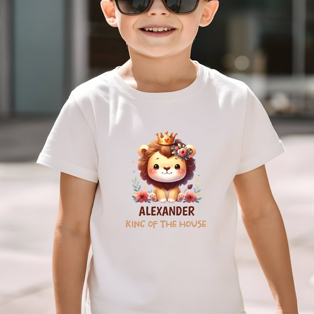 T-Shirt Personalizável Toddler com Leão Fofo (Criador carregado)